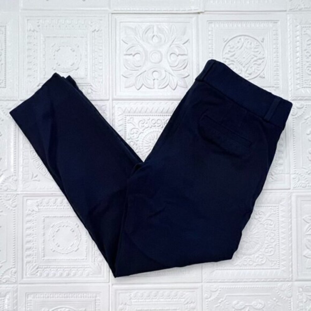 Banana Republic Sloan Fit Navy Blue Pants Petite Size 0 Tapered Ankle Dressy